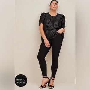Torrid Black Sequin Top